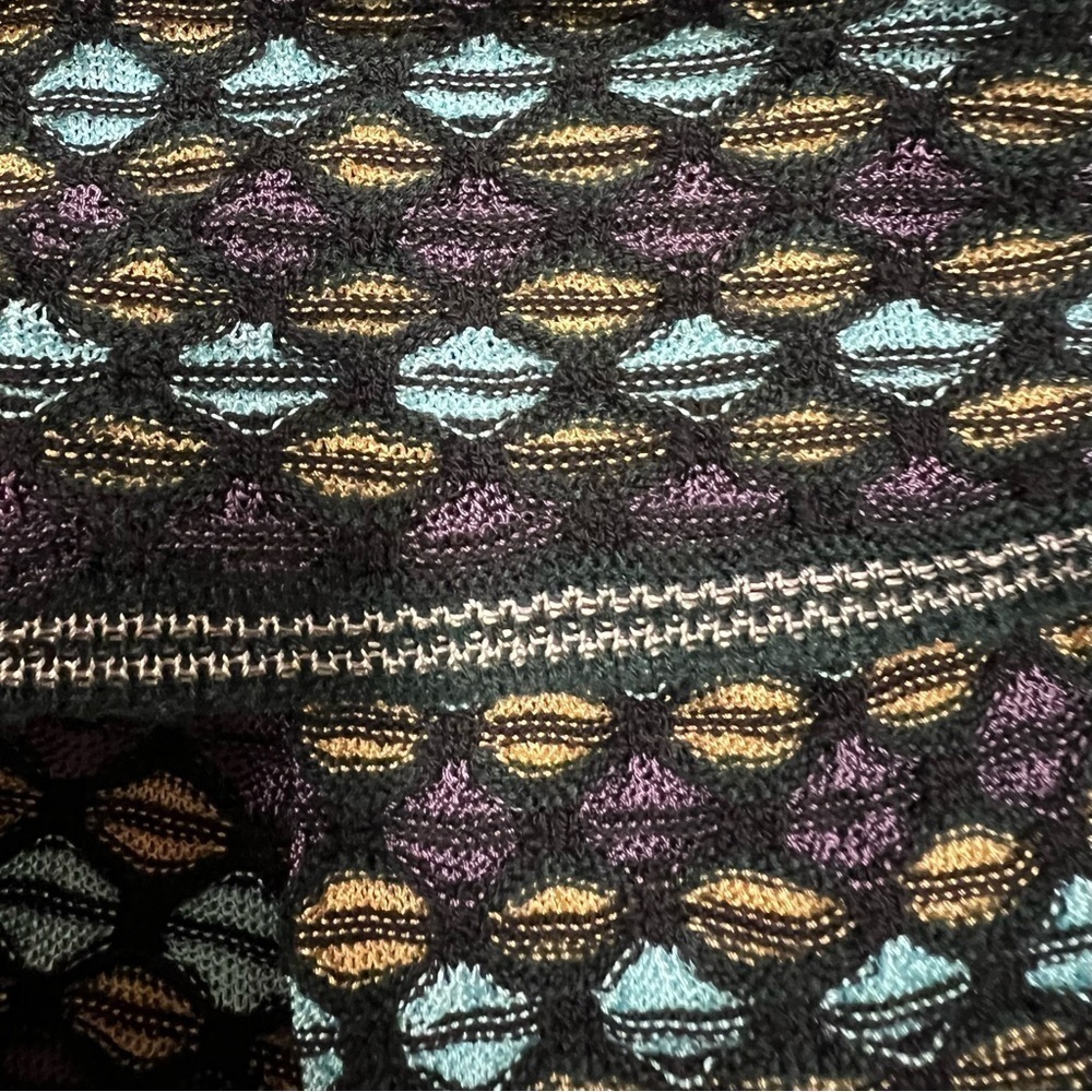 M by Missoni Womens Black Multicolor Knitted Long Sleeve Knee Length Dress XS/S - Picture 5 of 9